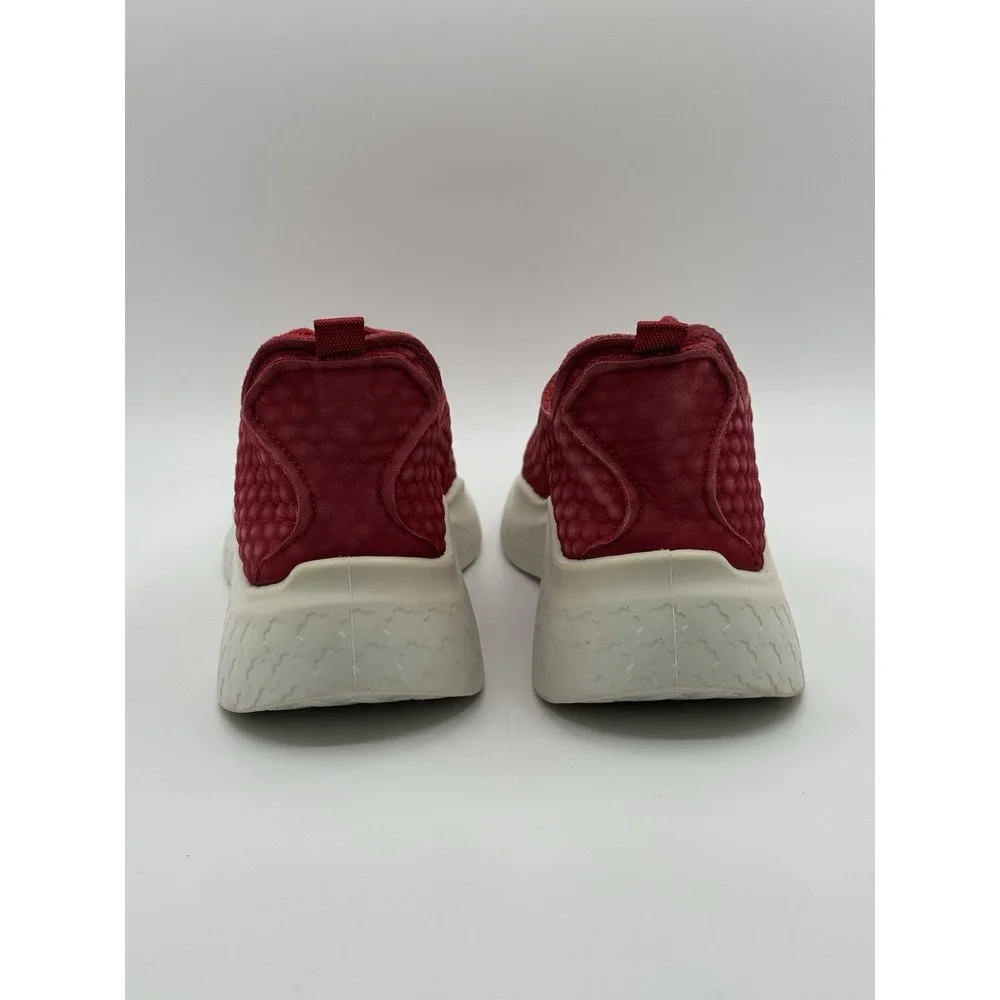ECCO Therap Shoes Womens 41 Red Nubuck Honeycomb Chunky Platform Sneakers